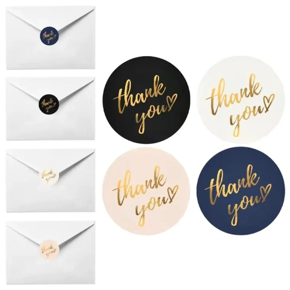1 roll 500 pc thank‎ you stickers